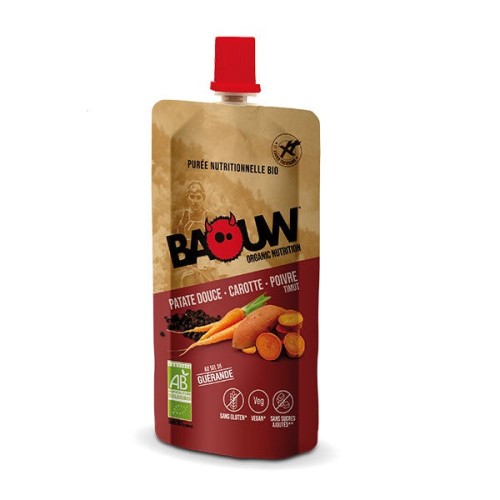 BAOUW Purée Et Compote Energétique Bio Patate Douce - Carotte - Poivre Timut