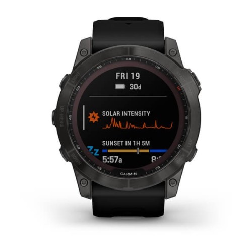 GARMIN Fenix 7X Sapphire Solar Titane Carbon Passion Running