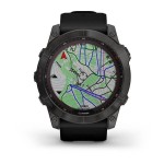 GARMIN Fenix 7X Sapphire Solar Titane Carbon Passion Running