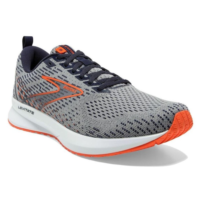 Brooks Levitate 5 Grey/Peacoat/Flame Passion Running