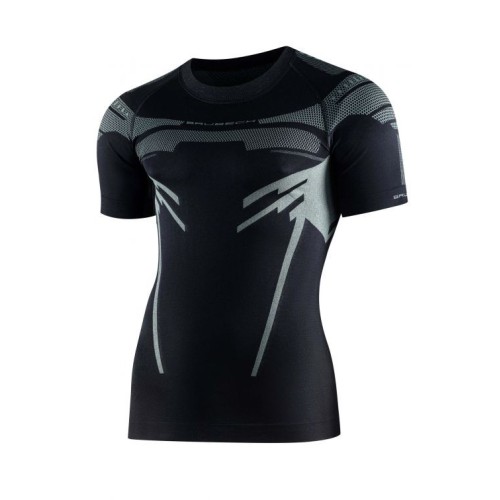 Brubeck T-shirt Homme Manches Courtes Dry Noir Passion Running