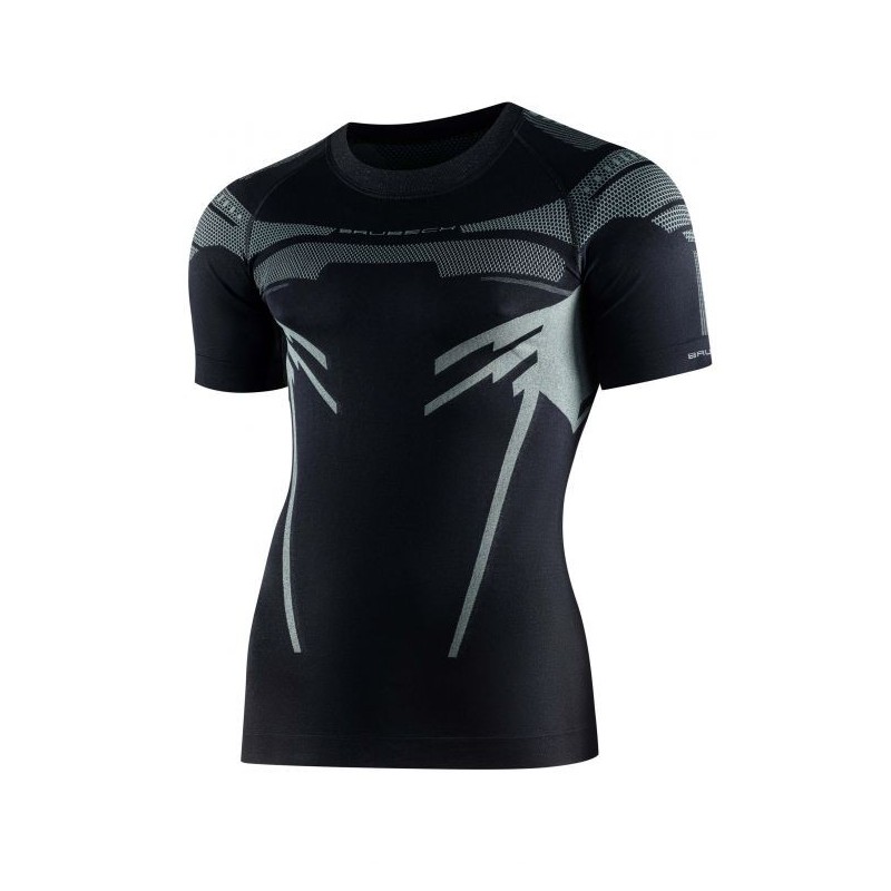 Brubeck T-shirt Homme Manches Courtes Dry Noir Passion Running