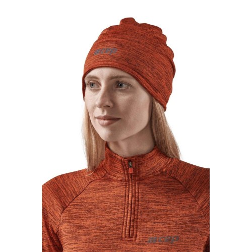 CEP Winter Run Beanie Dark Orange Passion Running