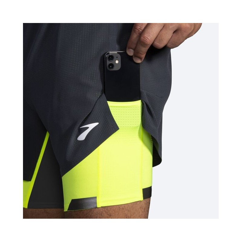 BROOKS Run Visible 5'' 2-in-1 Short Passion Running