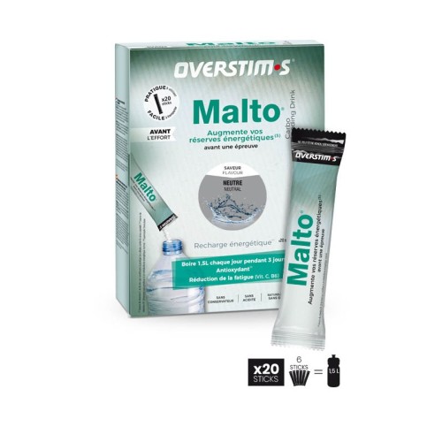 Overstim's Boites Malto Stick Neutre (20 Sachets) Passion