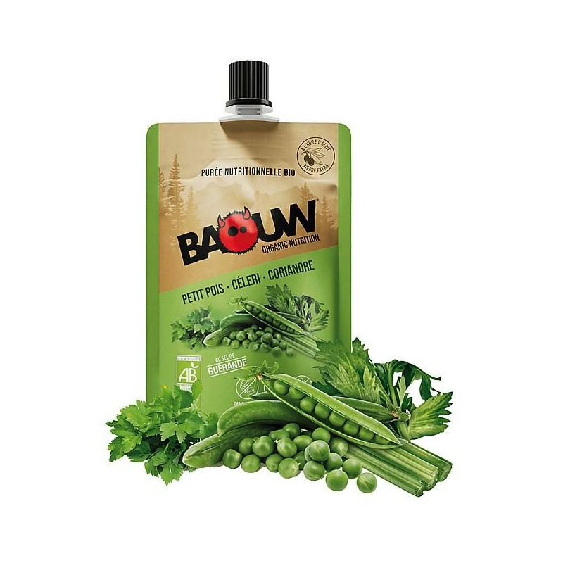 Baouw Puree Et Compote Bio Petit Pois-celery-coriandre Passion