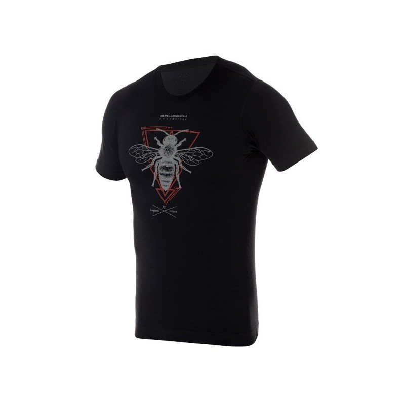 Brubeck T-shirt Thermique Homme Outdoor Wool Noir
