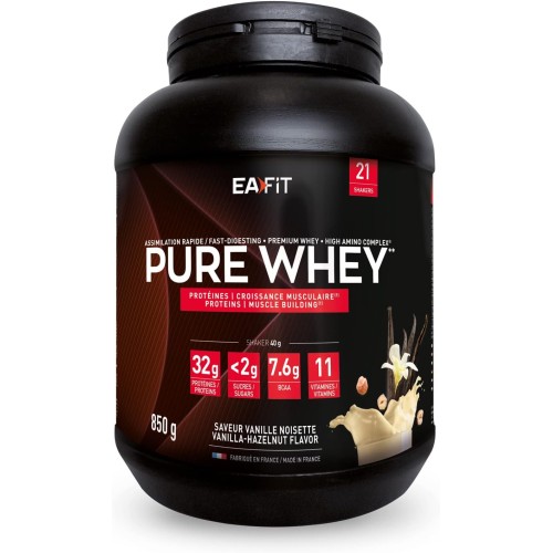 Ea Fit Pure Whey Vanila Noisette 850 G Passion Running