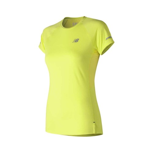 NEW BALANCE Tee Shirt SRY Women Jaune Passion Running