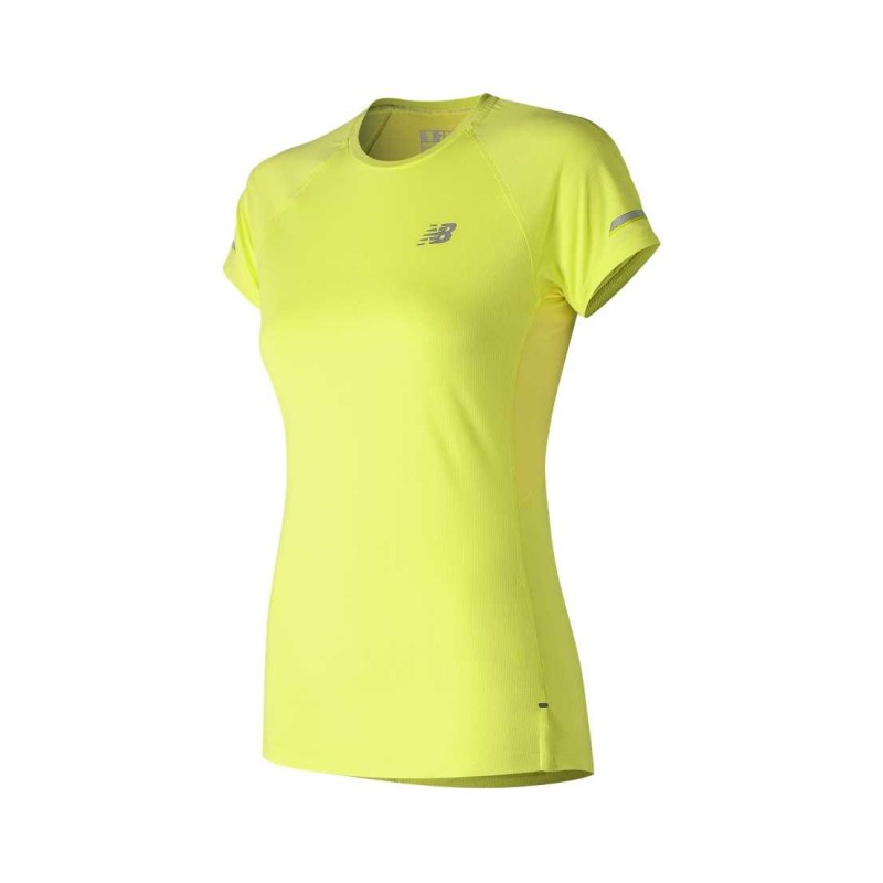 NEW BALANCE Tee Shirt SRY Women Jaune Passion Running
