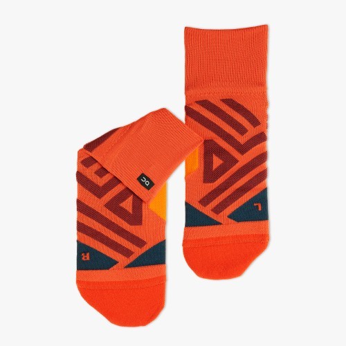 ON Mid Sock Rust Navy Passion Running