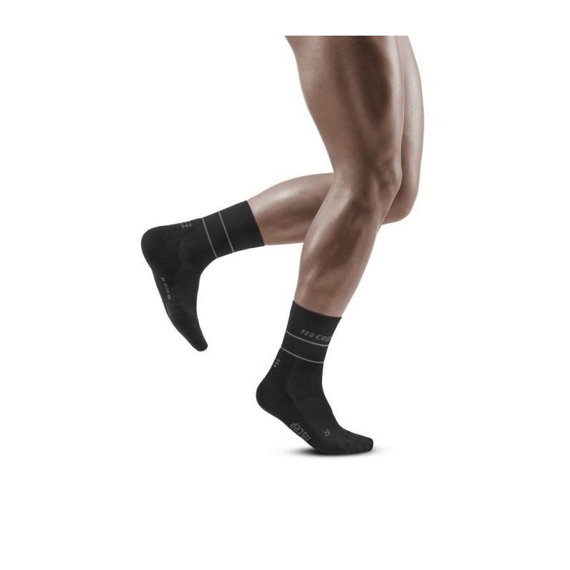 CËP Reflective Compression Mid cut Socks W Black Passion Running