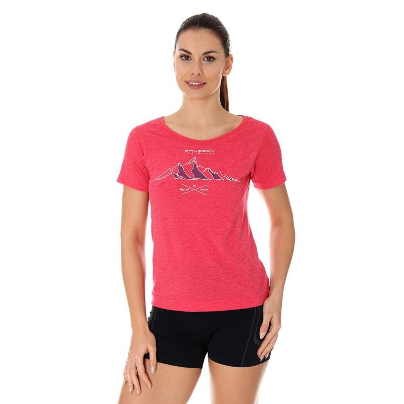 BRUBECK Tee Shirt Thermique Rose W Passion Running