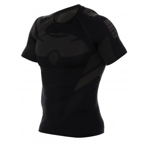 BRUBECK Tee-Shirt Manches Courtes Dry Noir Passion Running