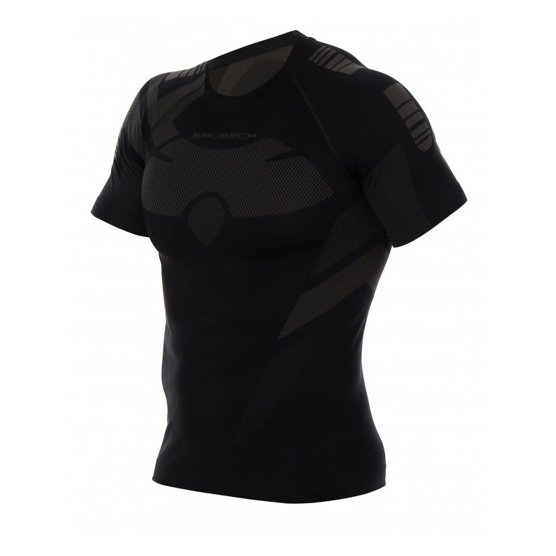 BRUBECK Tee-Shirt Manches Courtes Dry Noir Passion Running