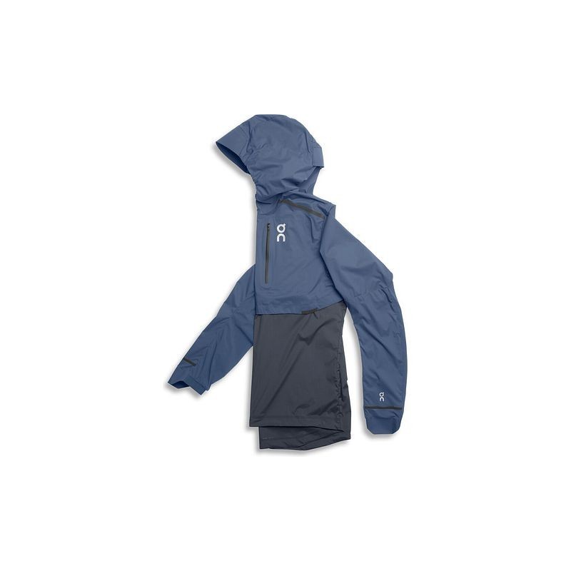 ON Weather Jacket M Cerulean/Dark Passion Running