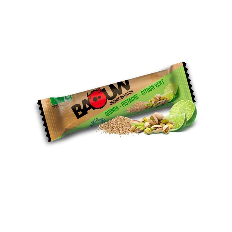 BAOUW Barre Énergétique BIO Quinoa - Pistache - Citron Passion