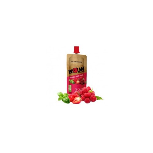 BAOUW Purée Et Compote Énergétique BIO Framboise - Fraise -