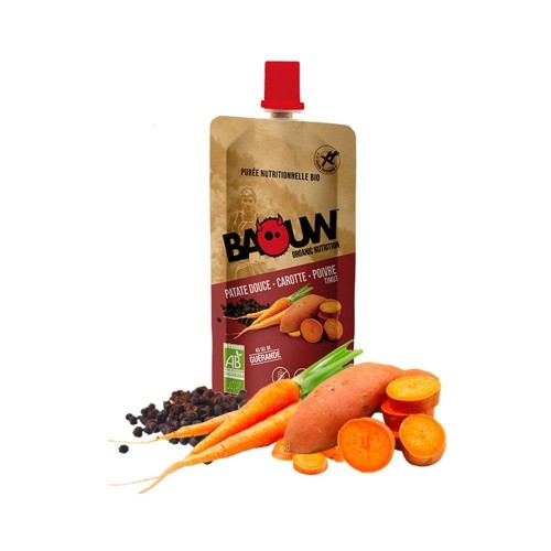 BAOUW Purée Et Compote Énergétique BIO Patate douce - Carotte -