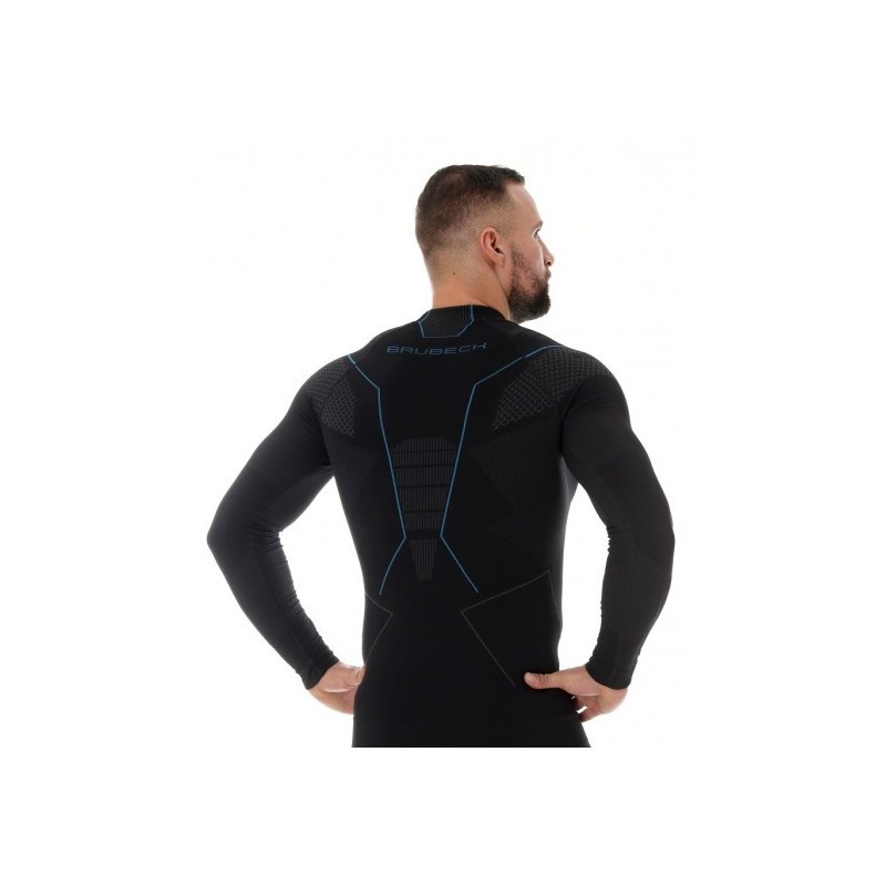 Brubeck Thermo men's sweatshirt black-blue Passion Running